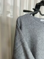 ensemble maille gris femme hijabi oversize fluide