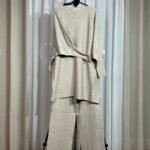 ensemble maille gris femme hijabi oversize fluide