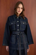 Ensemble Tailleur Denim 100 % Coton – Look Moderne & Confort Absolu – Image 3