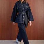 Ensemble Tailleur Denim 100 % Coton – Look Moderne & Confort Absolu