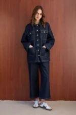 Ensemble Tailleur Denim 100 % Coton – Look Moderne & Confort Absolu – Image 7