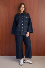 Ensemble Tailleur Denim 100 % Coton – Look Moderne & Confort Absolu – Image 4