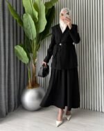 Ensemble Tailleur Jupe Longue – Silhouette Structurée & Élégance Intemporelle