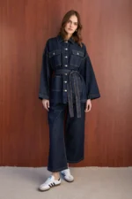 Ensemble Tailleur Denim 100 % Coton – Look Moderne & Confort Absolu – Image 2